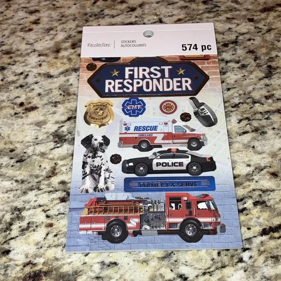 Sticker Book Bundle 1148 Pcs First Responder Classroom Scrapbook EMT Fire Police - Picture 3 of 17